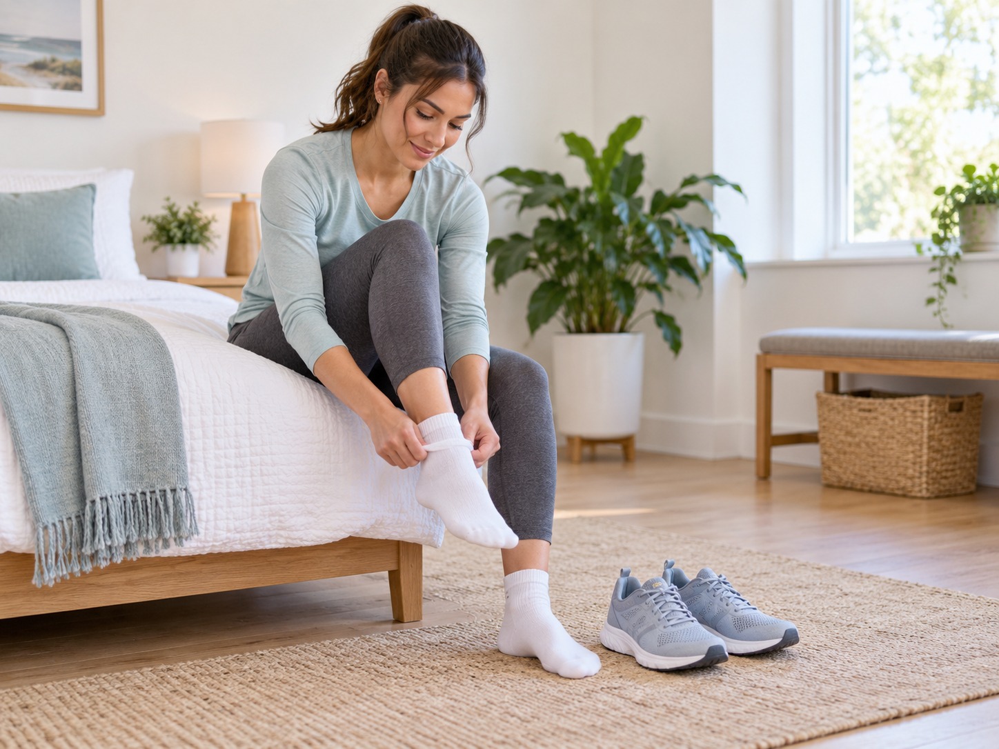 Proper shoes and clean socks as part of healthy foot hygiene