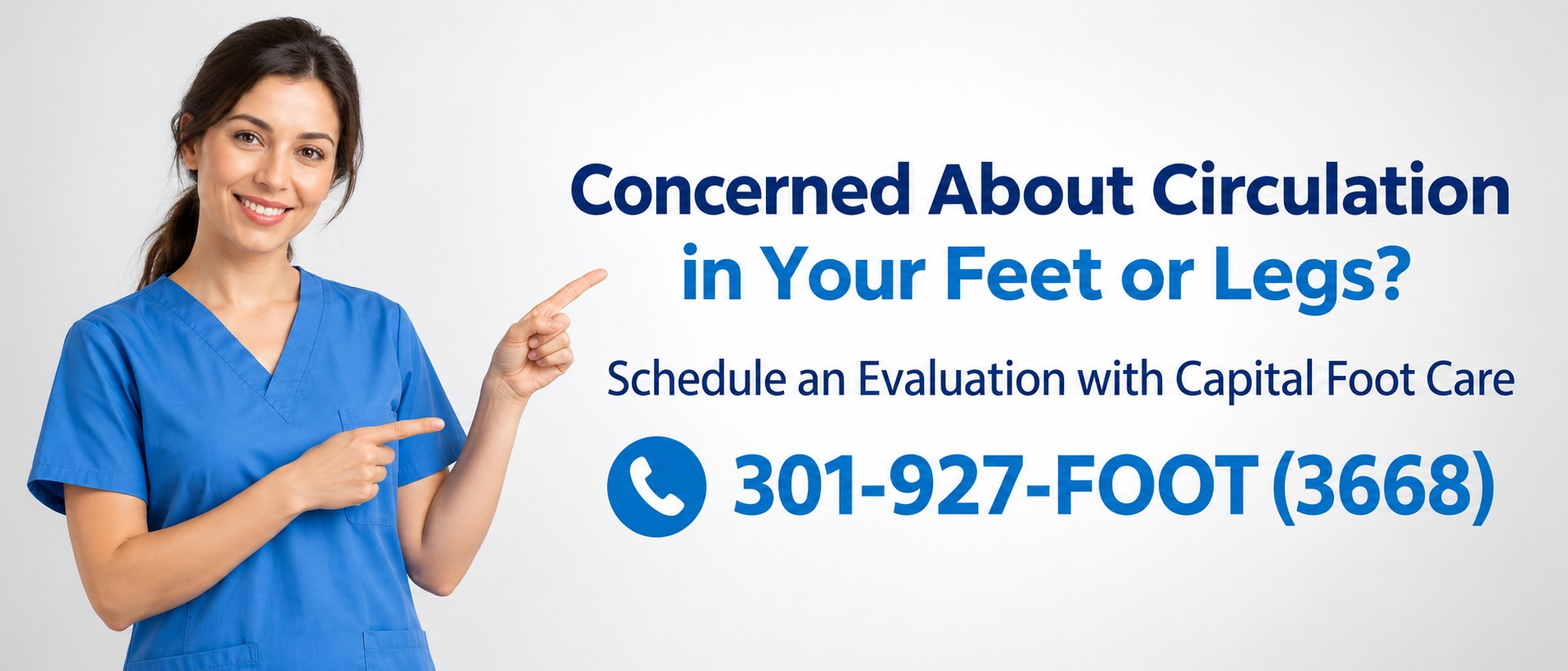 Schedule a Peripheral Artery Disease evaluation with Capital Foot Care